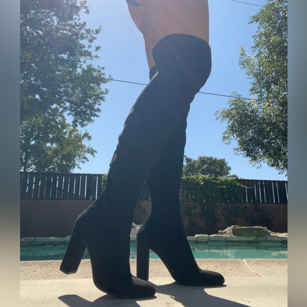 Steve Madden Black Over the Knee Boots